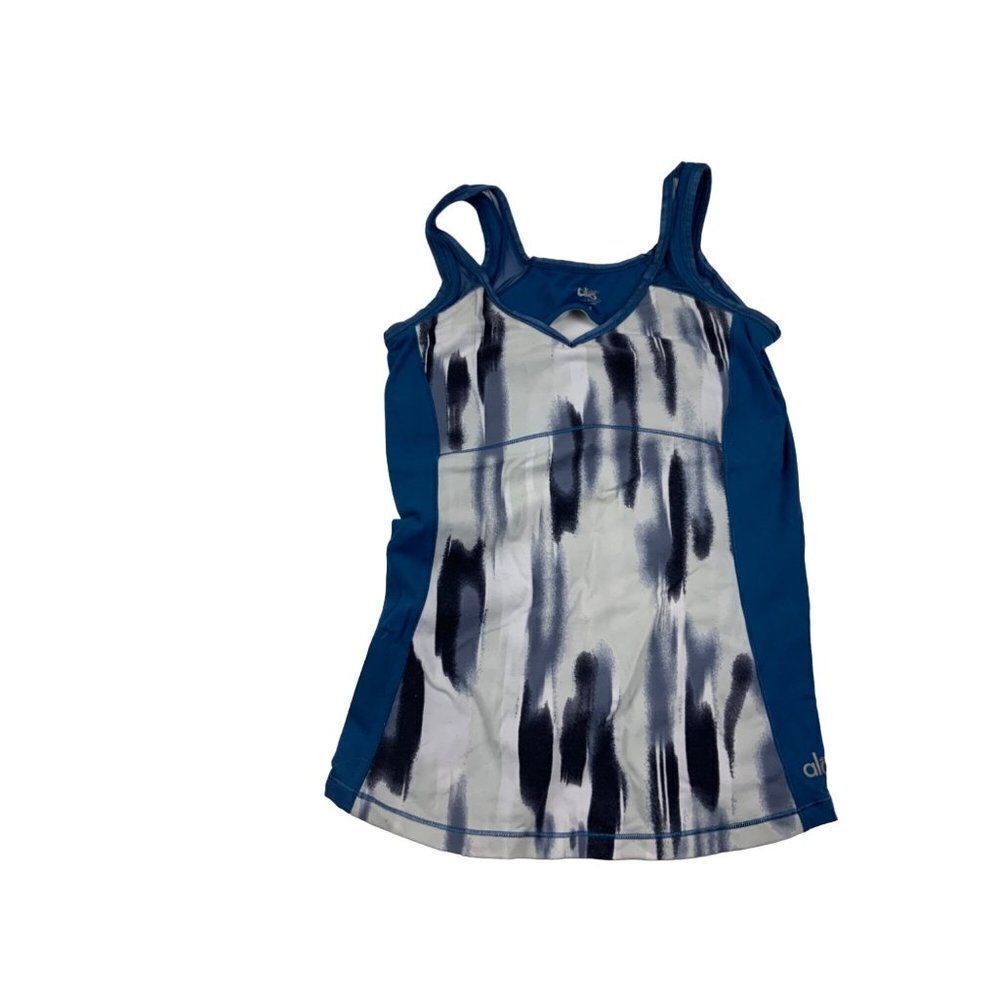ALO Black & Blue Yoga Top. Sz S